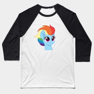 Rainbow Dash portrait short mane Baseball T-Shirt